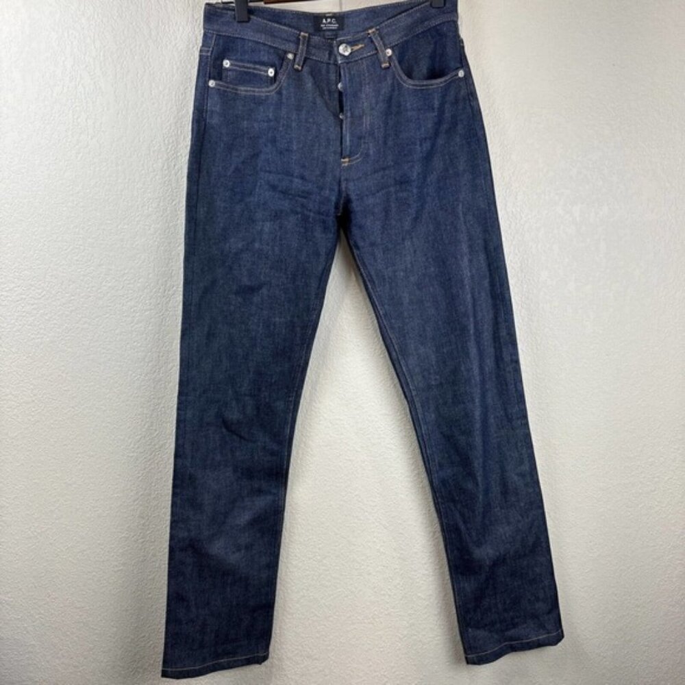 APC Jeans Men 28 Button Fly Straight Leg Selvage New Standard Jean Classique